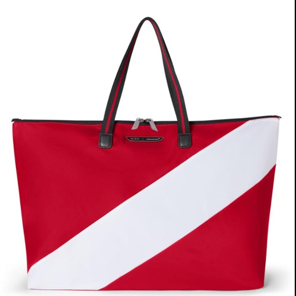 TUMI × McLaren Just In Case® Tote — Tumi Red Stripe | 14" x 23" (NWT)